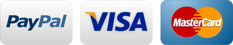 PayPal, Visa, Mastercard