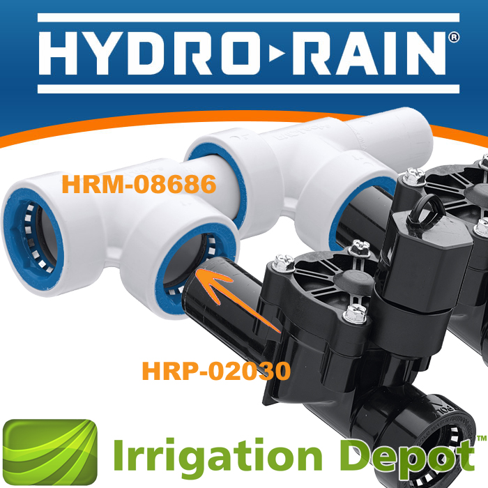 HydroRain PVC Lock Manifold Tee