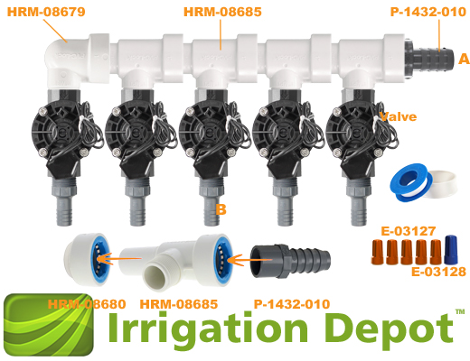 Collecteur de vannes pour système d'irrigation